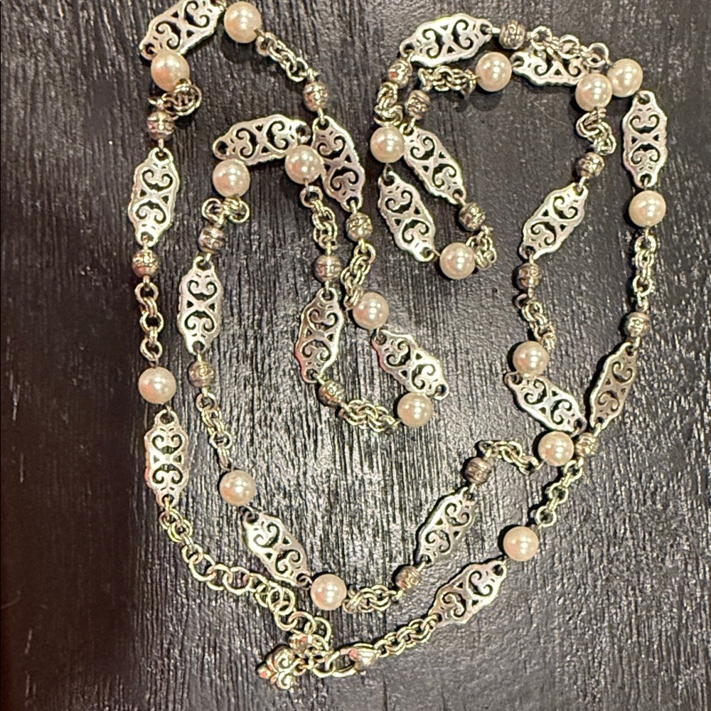 Brighton Silver and Pearl Necklace - Picture 3 of 3